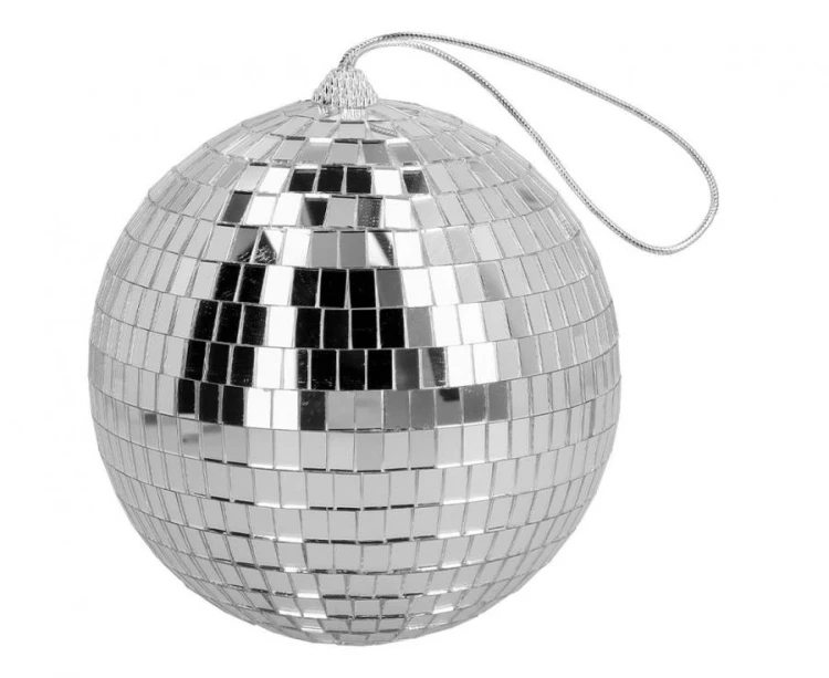 Kula Disco Srebrna 15 cm – Efektowna Dekoracja Imprezowa