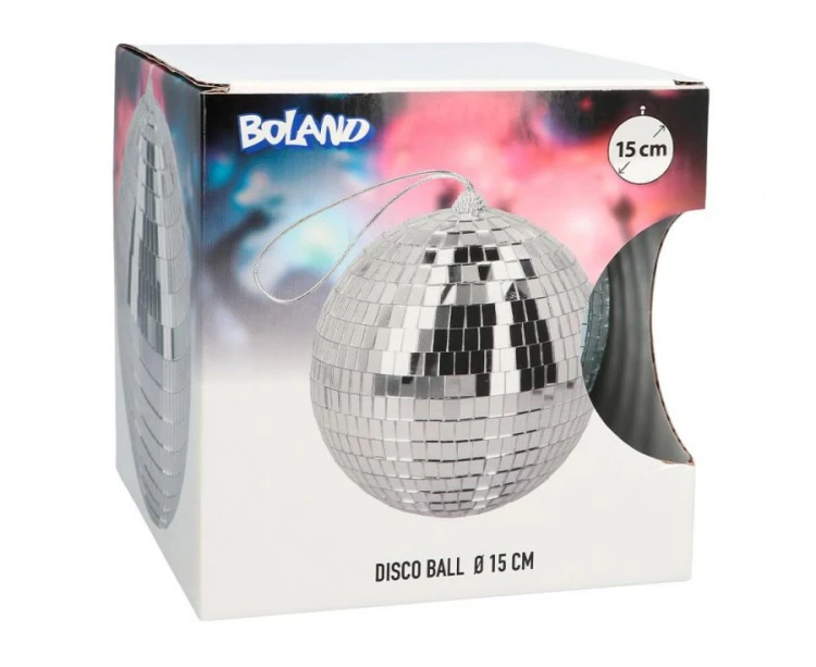 Kula Disco Srebrna 15 cm – Efektowna Dekoracja Imprezowa