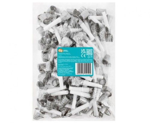 Trąbki Holograficzne Srebrne – 100 szt. Imprezowych Godan