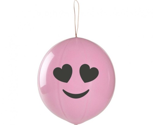 Balony lateksowe różowe z serduszkami – 50 szt. (pastelowe)