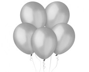Balony metaliczne srebrne 11” (28 cm) – 100 sztuk, klasyczny kształt