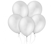 Balony metaliczne białe 11” (28 cm) – 100 sztuk, elegancka dekoracja