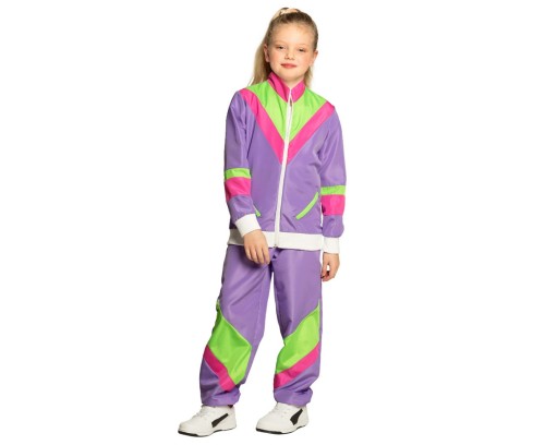 Kolorowy kostium dziecięcy Retro – kurtka i spodnie, 10–12 lat