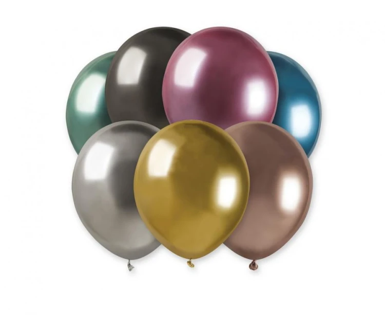 Balony Shiny różnokolorowe 5” (13 cm) – 100 sztuk, lateksowe