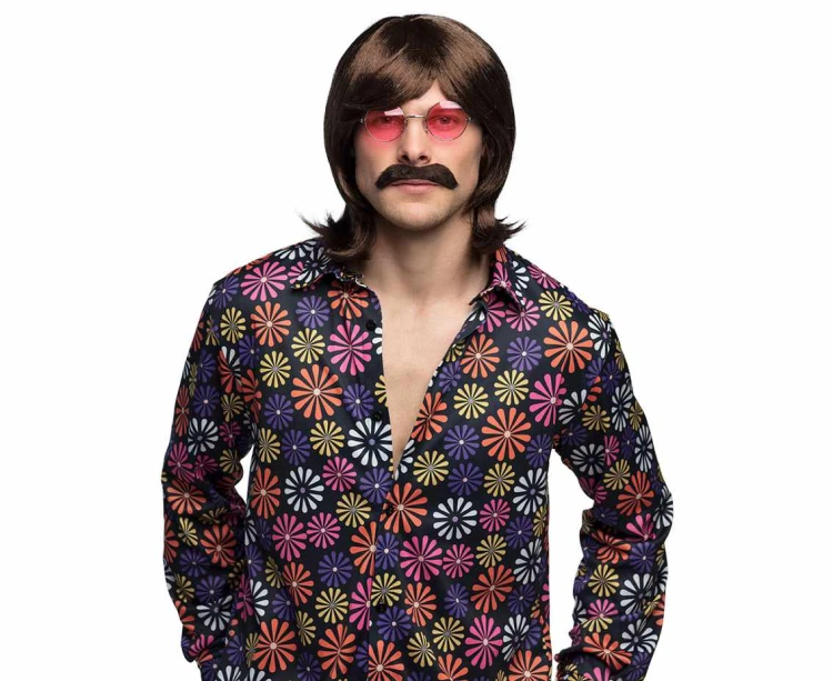 Koszula hippie XXL flower power – kolorowy strój retro na imprezę