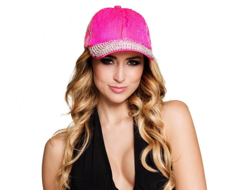 Czapka z daszkiem Bling Bling Hot Pink – różowa, regulowana, efektowna