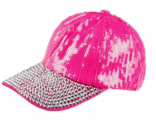 Czapka z daszkiem Bling Bling Hot Pink – różowa, regulowana, efektowna