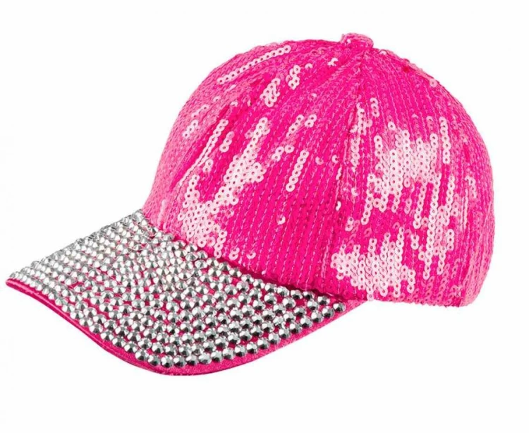 Czapka z daszkiem Bling Bling Hot Pink – różowa, regulowana, efektowna