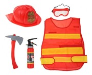 Zestaw strażaka dla dzieci – 5 el. do zabawy i przebrania