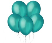 Balony metaliczne zielone 28 cm – 100 szt. w odcieniu emerald green