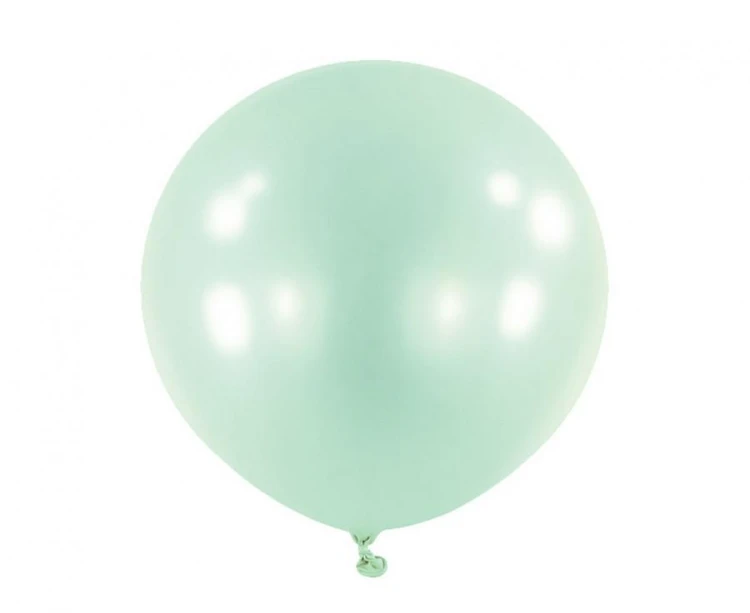 Miętowe balony lateksowe 24" (61 cm), klasyczne – 4 sztuki