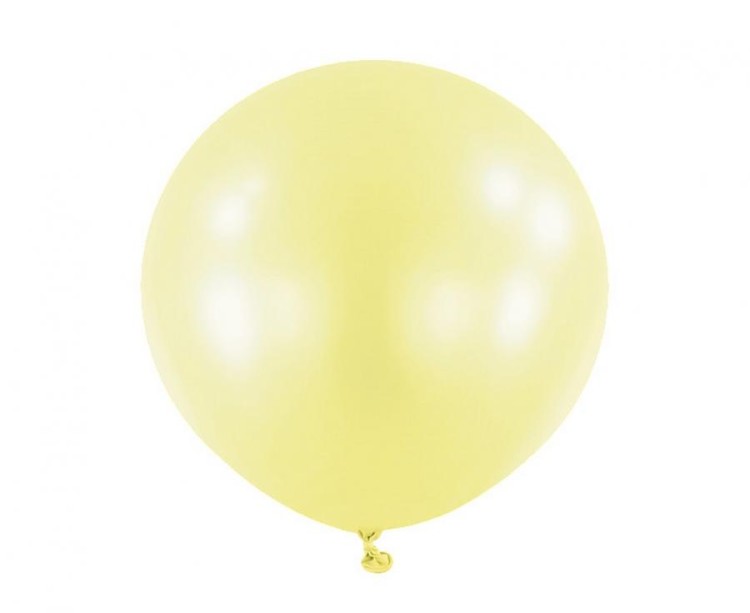 Balony lateksowe jasnożółte 24” (61 cm) – 4 sztuki, klasyczne