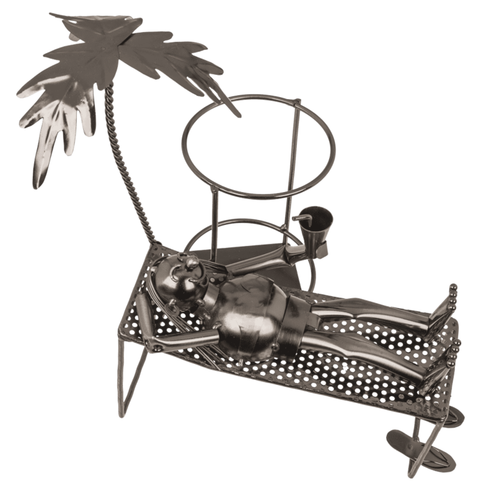 Stojak na Wino Metalowy – Relaks na Plaży z Humorem i Klasą  (1).png