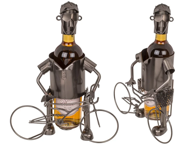 Stojak na Wino Kolarz – Metalowy Prezent dla Miłośnika Rowerów  (1).jpg