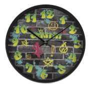 Zegar Ścienny Graffiti – Kolorowy, Miejski Design do Pokoju i Baru  (2).png