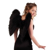 Czarne skrzydła anioła 50x50 cm na przebranie, karnawał, sesje