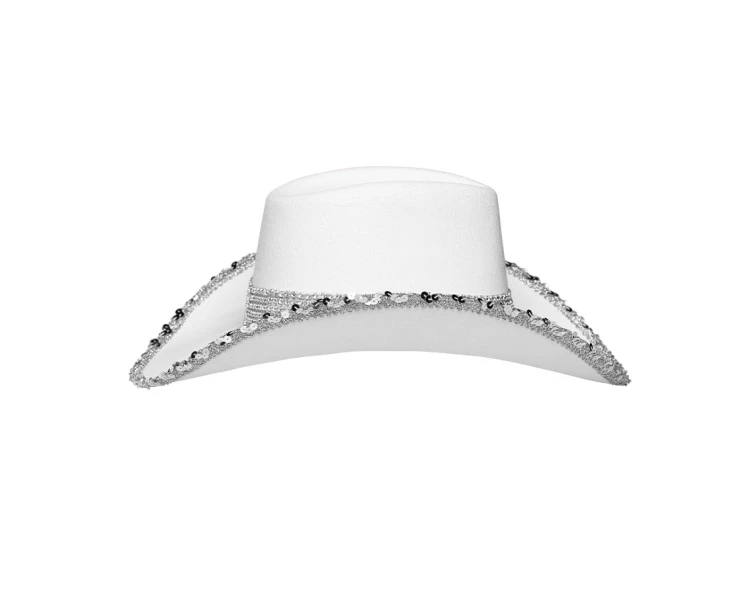 Biały kapelusz Girls Party – imprezowy, uniwersalny, 56 cm