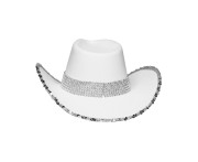 Biały kapelusz Girls Party – imprezowy, uniwersalny, 56 cm