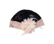 Zestaw Charleston lata 20-te – czapka i rękawiczki, kremowy