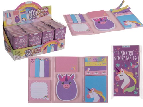 Samoprzylepne karteczki z jednorożcem – kolorowe notatki do szkoły  (1).jpg