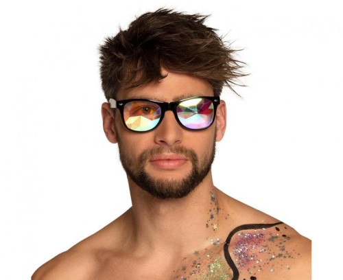 Czarne okulary party Delirium – efektowne okulary imprezowe
