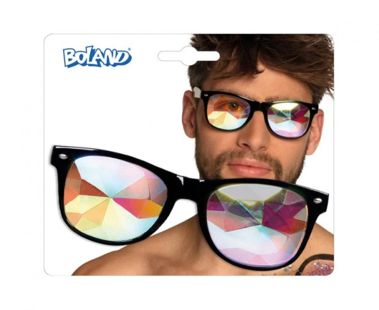 Czarne okulary party Delirium – efektowne okulary imprezowe