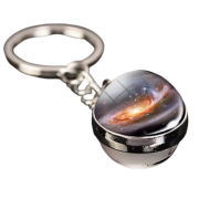 Brelok Układ Słoneczny – szklana kula z planetami, Słońcem i orbitami.png