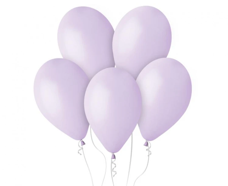 Balony Pastelowe Liliowe 12” (30 cm) – 100 szt. | Gemar