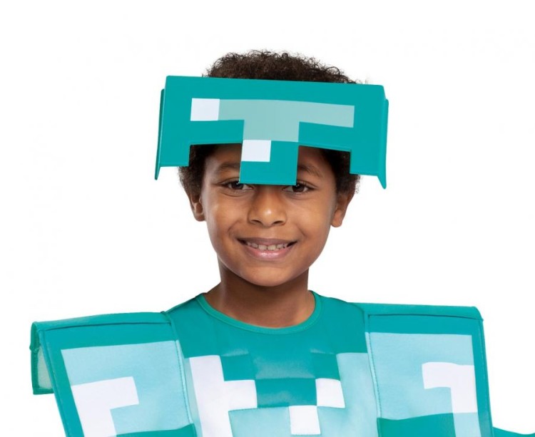 Strój Minecraft Diamentowa Zbroja dla chłopca, rozm. S (4–6 lat)