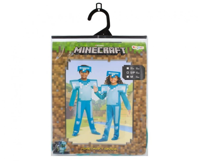 Strój Minecraft Diamentowa Zbroja dla chłopca, rozm. S (4–6 lat)