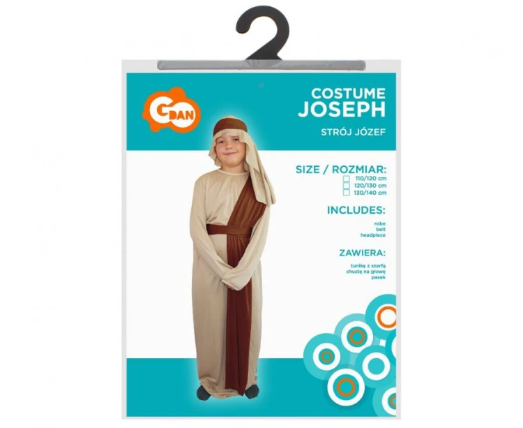 Strój Józefa dla dzieci – kostium biblijny 120/130 cm, jasełka
