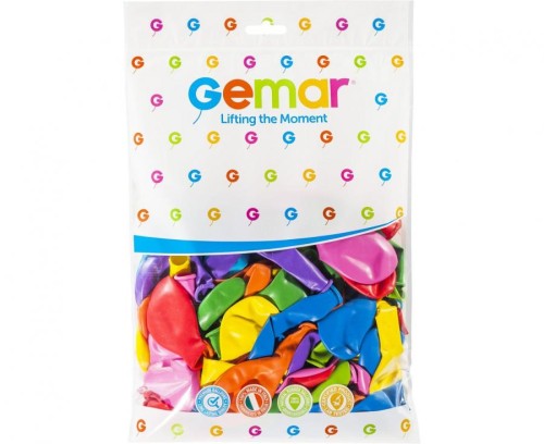 Balony pastelowe różnokolorowe 12" (30 cm), 100 szt. – mix kolorów