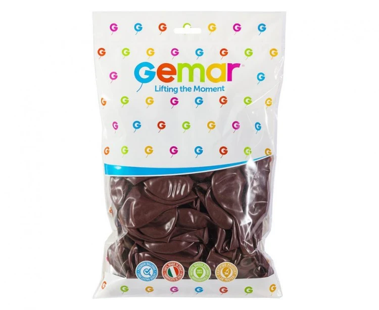Balony pastelowe brązowe 12" (30 cm), 100 szt. – naturalna dekoracja