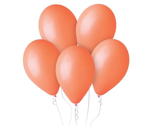 Balony pomarańczowe pastelowe 12" – 100 szt., lateksowe, 30 cm
