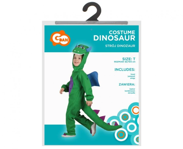 Strój Dinozaur dla Dziecka 92/104 – Przebranie na Bal, Urodziny i Zabawy