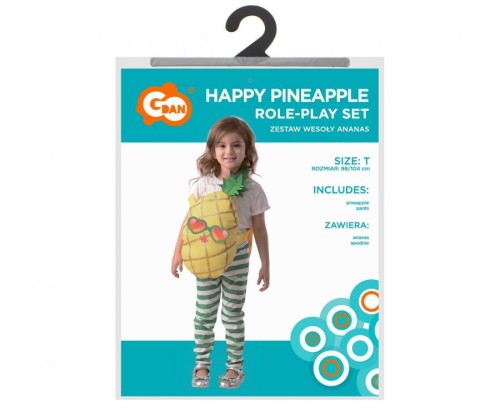 Strój Ananasa dla Dziewczynki 2–3 Lata – Kostium na Bal Karnawałowy