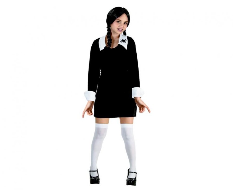Strój Gotycka Uczennica 130/140 cm – Sukienka na Halloween dla Dziewczynki