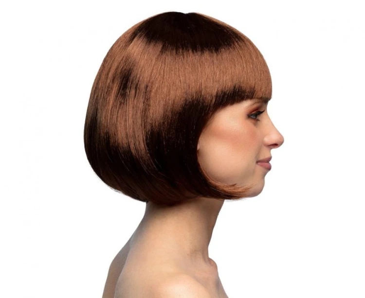 Brązowa Peruka Bob – Elegancka Fryzura na Imprezę i Karnawał