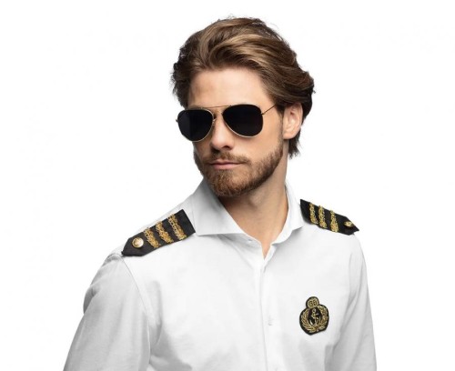 Zestaw Kapitan – Okulary, Odznaka i Pagony na Imprezę Tematyczną