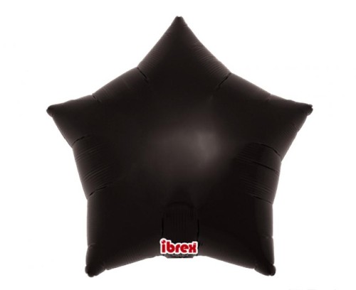 Balony Foliowe Gwiazda 15" Metallic Black – 5 sztuk na hel