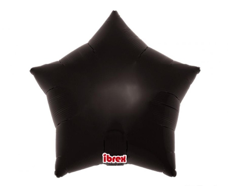 Balony Foliowe Gwiazda 15" Metallic Black – 5 sztuk na hel