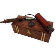 Zestaw Retro Podróżnika – Luneta, Kompas i Lupa w Drewnianym Pudełku  (5).jpg