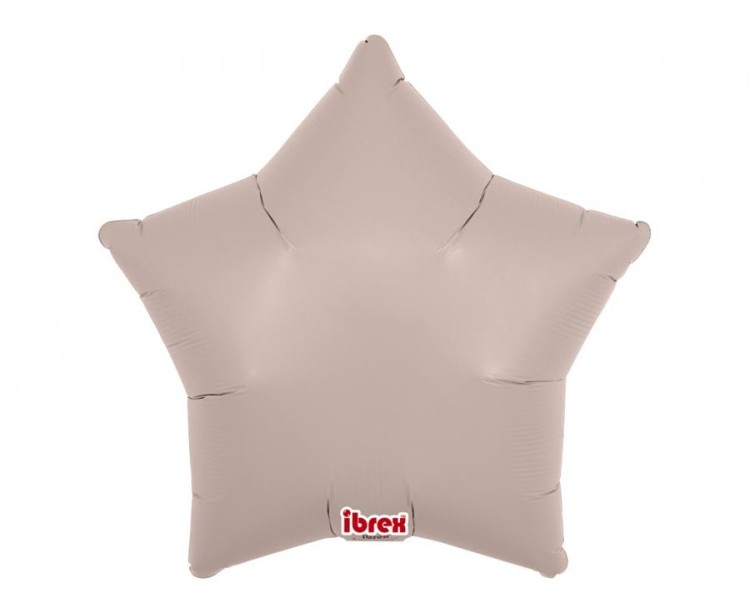 Balony foliowe gwiazda 15" warm gray – 5 szt. do dekoracji z helem