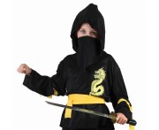 Strój Czarnego Ninjy dla Dziecka 120/130 cm – Kostium na Bal Przebierańców