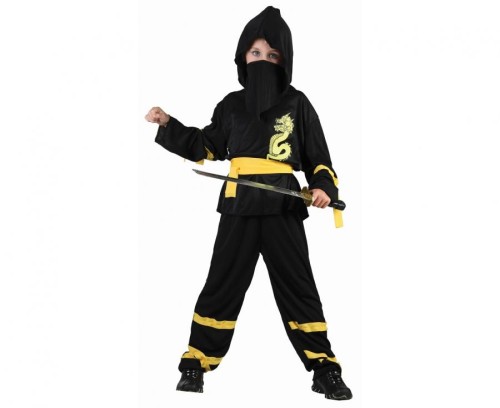 Strój Czarny Ninja dla Dziecka – Kostium na Bal Karnawałowy 130/140 cm