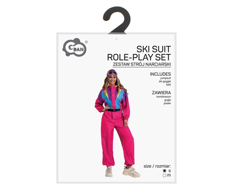 Strój Narciarza dla Dorosłych S – Kombinezon, Gogle, Pasek