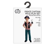Strój Pirata dla Chłopca 130/140 cm – Bluzka, Spodnie, Kapelusz, Papuga