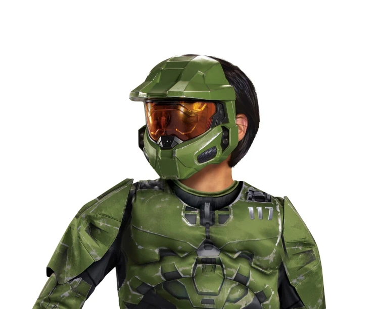 Strój Master Chief Halo dla Chłopca 7-8 lat z Półotwartym Hełmem