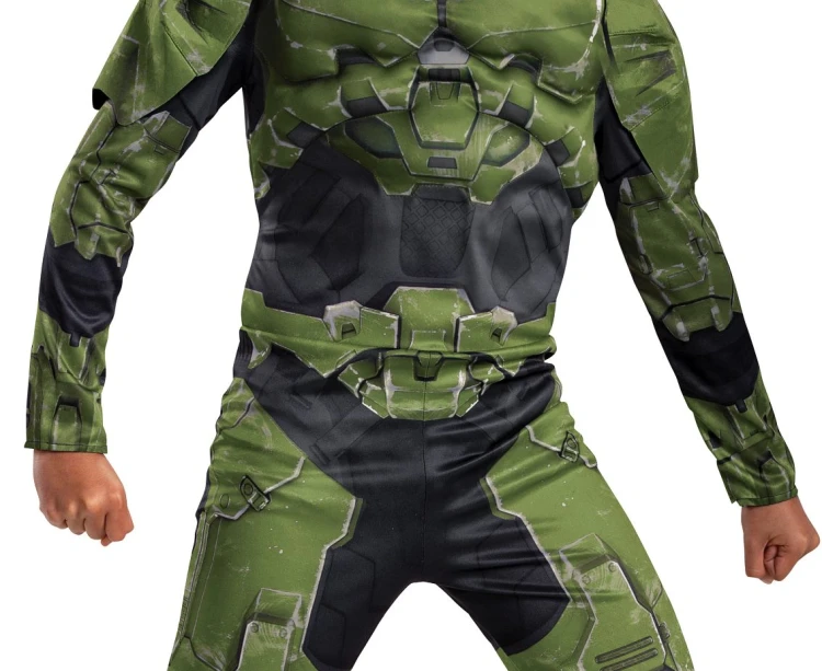 Strój Master Chief Halo dla Chłopca 7-8 lat z Półotwartym Hełmem