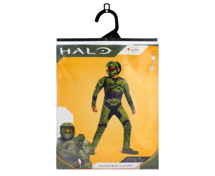 Strój Master Chief Halo dla Chłopca 7-8 lat z Półotwartym Hełmem